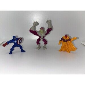 Superhero Figurine Lot Marvel 500 Series Vision Captain America DC Validus